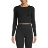 Casall Sportswear Crop Long Sleeve, Black -Udstyr og tilbehør butik 211689010R Casall Crop Long Sleeve Black 01 0821