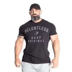 GASP Relentless Skull Tee, Washed Black