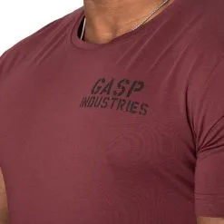 GASP 89 Classic Tapered Tee, Maroon -Udstyr og tilbehør butik 220919393R Gasp 89 Classic Tap Tee Maroon 04 aug21 1