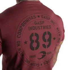 GASP 89 Classic Tapered Tee, Maroon -Udstyr og tilbehør butik 220919393R Gasp 89 Classic Tap Tee Maroon 05 aug21 1