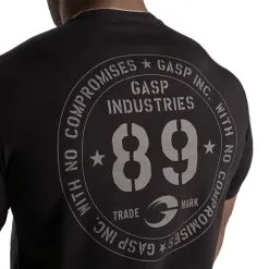 GASP 89 Classic Tapered Tee, Black -Udstyr og tilbehør butik 220919999R Gasp 89 Classic Tap Tee Black 05 aug21 1