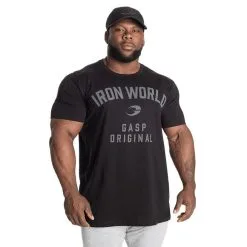 GASP Atlas Tee, Black Iron World