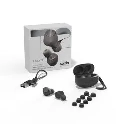 Sudio T2 ANC True Wireless In-Ear, Black -Udstyr og tilbehør butik 310087.MASTER Skullcandy Sudio T2 ANC True Wireless In Ear Black 08 1121