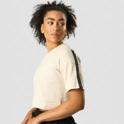 ICANIWILL Stance Cropped T-shirt, Dark Brown -Udstyr og tilbehør butik 3181 164R ICANIWILL Stance Cropped T shirt Beige 03 feb23 4