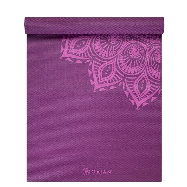 Gaiam 6mm Yoga Mat Purple Mandala 4 Gaiam 6mm Yoga Mat Purple Mandala - Billede 2