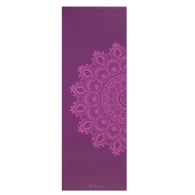 Gaiam 6mm Yoga Mat Purple Mandala 5 Gaiam 6mm Yoga Mat Purple Mandala - Billede 3