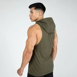Gorilla Wear Rogers Hooded Tank Top, Army Green -Udstyr og tilbehør butik 901274000R Gorilla Wear Rogers Hooded Tank Top Army Green 02 0922
