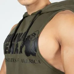 Gorilla Wear Rogers Hooded Tank Top, Army Green -Udstyr og tilbehør butik 901274000R Gorilla Wear Rogers Hooded Tank Top Army Green 04 0922