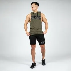 Gorilla Wear Rogers Hooded Tank Top, Army Green -Udstyr og tilbehør butik 901274000R Gorilla Wear Rogers Hooded Tank Top Army Green 05 0922