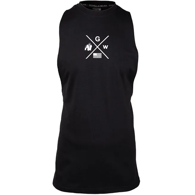 Gorilla Wear Cisco Drop Armhole Tank Top, Black/White 5 Gorilla Wear Cisco Drop Armhole Tank Top, Black/White - Billede 3