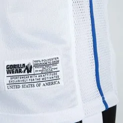 Gorilla Wear San Mateo Jersey Tank Top, White/Blue -Udstyr og tilbehør butik 901331030R Gorilla Wear San Mateo Jersey Tank Top White Blue 03 0922
