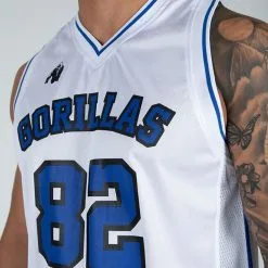 Gorilla Wear San Mateo Jersey Tank Top, White/Blue -Udstyr og tilbehør butik 901331030R Gorilla Wear San Mateo Jersey Tank Top White Blue 04 0922