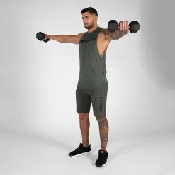 Gorilla Wear Milo Drop Armhole Tank Top, Green -Udstyr og tilbehør butik 901364000R Gorilla Wear Milo Drop Armhole Tank Top Green 05 0922