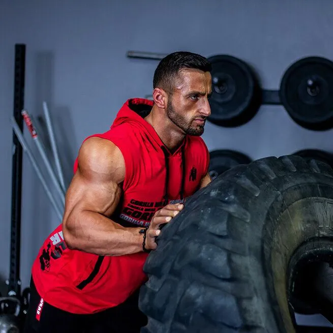 Gorilla Wear Melbourne SL Hooded T-Shirt, Red 6 Gorilla Wear Melbourne SL Hooded T-Shirt, Red - Billede 4