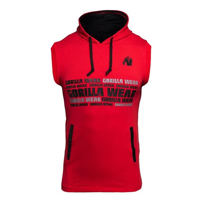 Gorilla Wear Melbourne SL Hooded T-Shirt, Red 3 Gorilla Wear Melbourne SL Hooded T-Shirt, Red