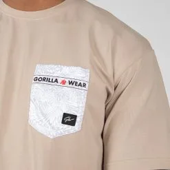 Gorilla Wear Dover Oversized T-shirt, Beige -Udstyr og tilbehør butik 90554120R Gorilla Wear Dover Oversized T shirt Beige 04 0821 2