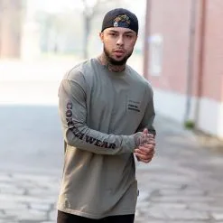 Gorilla Wear Boise Oversized Long Sleeve, Black -Udstyr og tilbehør butik 90607409R Gorilla Wear Boise Oversized Long Sleeve Army Green 12 0821