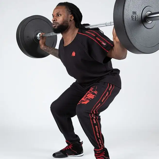 Gorilla Wear Buffalo Old School Workout Pants, Black/Red 11 Gorilla Wear Buffalo Old School Workout Pants, Black/Red - Billede 9