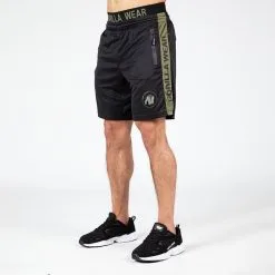 Gorilla Wear Atlanta Shorts, Black/Green -Udstyr og tilbehør butik 909989041R Gorilla Wear Atlanta Shorts Black Green 03 0922