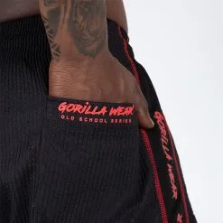 Gorilla Wear Buffalo Old School Workout Shorts, Black/Red -Udstyr og tilbehør butik 909999051R Gorilla Wear Buffalo Old School Workout Shorts Black Red 08 0922