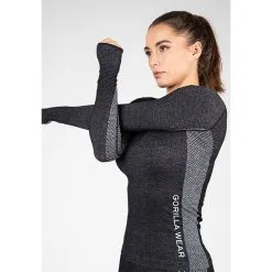 Gorilla Wear Selah Seamless Long Sleeve, Black -Udstyr og tilbehør butik 91606900 Gorilla Wear selah seamless long sleeve black 04 mars23
