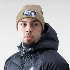 Gorilla Wear Vermont Beanie -Udstyr og tilbehør butik 991101R Gorilla Wear Vermont Beanie beige 03 maj22