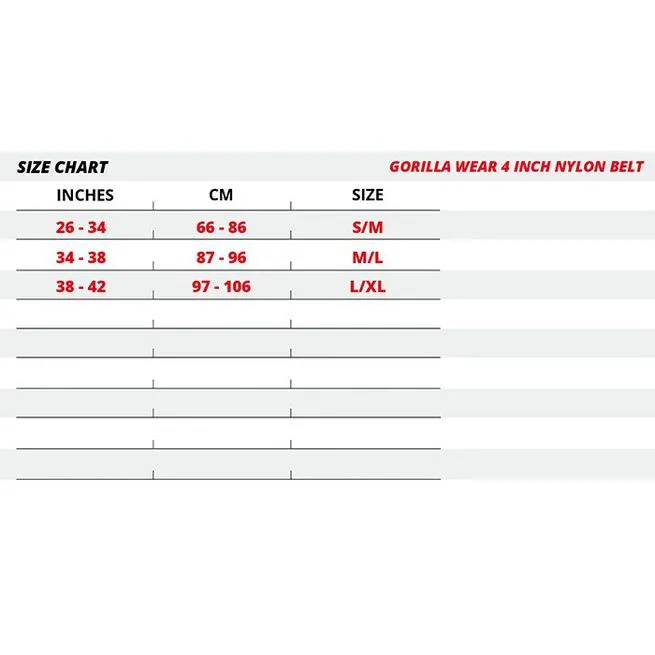 Gorilla Wear Gear 4 Inch Nylon Belt, Black 8 Gorilla Wear Gear 4 Inch Nylon Belt, Black - Billede 6