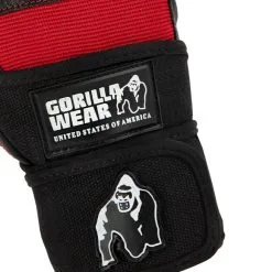 Gorilla Wear Gear Dallas Wrist Wraps Gloves, Black/Red -Udstyr og tilbehør butik 991449050R Gorilla wear Dallas black red 3 sep22