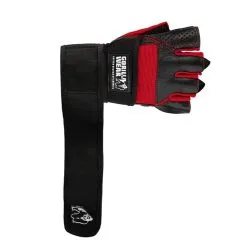 Gorilla Wear Gear Dallas Wrist Wraps Gloves, Black/Red -Udstyr og tilbehør butik 991449050R Gorilla wear Dallas black red 4 sep22