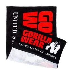 Gorilla Wear Functional Gym Towel, Black/Red