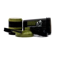 Gorilla Wear Shaker 2 Go 500 Ml + 130 Ml X 2, Black/Army Green -Udstyr og tilbehør butik 9916140900 shaker 2 go 760 ml black army green 2
