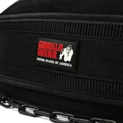 Gorilla Wear Gear GW Nylon Dip Belt, Black -Udstyr og tilbehør butik 9919390009 GW Nylon Dip Belt Black 0921