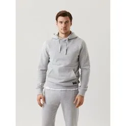 BJØRN BORG Centre Hoodie, Light Grey Melange -Udstyr og tilbehør butik 9999 1432 90741R BJORN BORG Centre Hoodie Light Grey Melange 03 jan23