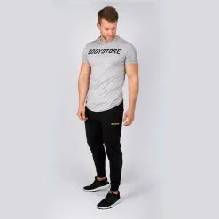 Bodystore.dk Bodystore Men Logo Tee, Grey -Udstyr og tilbehør butik BS1111 GRY R BODYSTORE MEN NEW LOGO TEE GREY M 05 0920