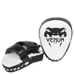 Venum Light Focus Mitts, White/Black (Pair) -Udstyr og tilbehør butik EU VENUM 1119 Venum Light Focus Mitts WhiteBlack 03 maj22