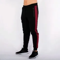 Star Nutrition Gear Star Gym Joggers, Black/White -Udstyr og tilbehør butik SNA1025 BAM R Star Gym Joggers Black Maroon M 03 0920 2