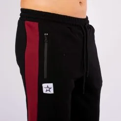 Star Nutrition Gear Star Gym Joggers, Black/Black 47 Star Nutrition Gear Star Gym Joggers, Black/Black -Udstyr og tilbehør butik SNA1025 BAM R Star Gym Joggers Black Maroon M 05 0920 4