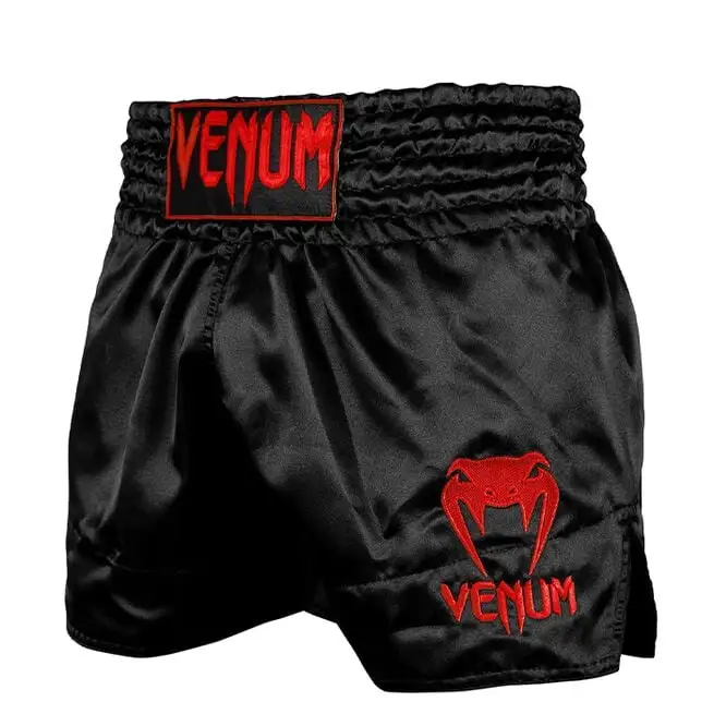 Venum Muay Thai Shorts Classic, Black/Red 3 Venum Muay Thai Shorts Classic, Black/Red