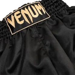 Venum Muay Thai Shorts Classic, Black/Gold -Udstyr og tilbehør butik VENUM 03813 126R Venum Muay Thai Shorts Classic Black Gold 03 0522