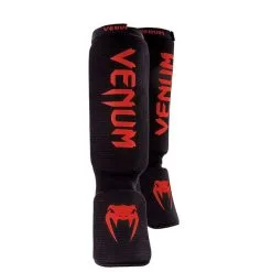 Venum Kontact Shin Guards, Black/Red -Udstyr og tilbehør butik VENUM 0480 100 Venum Kontact Shin guards BlackRed 02 maj22 2