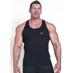 Chained Nutrition Gear Chained Gym Stringer, Grey Melange -Udstyr og tilbehør butik cng1017 blk r chained gym stringer black 1 2