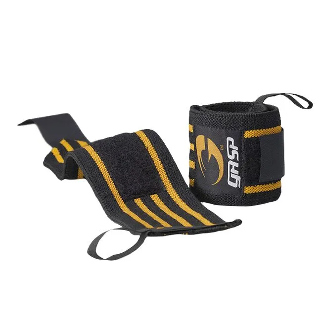 GASP Gear Hardcore Wrist Wraps, Black/Yellow 3 GASP Gear Hardcore Wrist Wraps, Black/Yellow